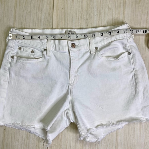 J.Crew White denim jean cut off jean shorts size 26 - Picture 7 of 7